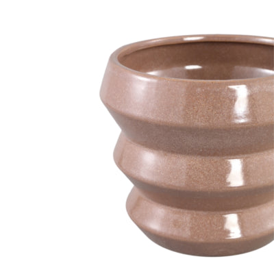 Ptmd bloempot tims m bruin 13 cm | 12 stuks