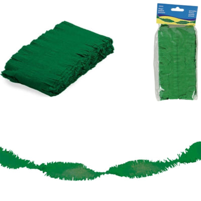 Folat twist slinger crêpepapier donkergroen 6 meter | 24 stuks