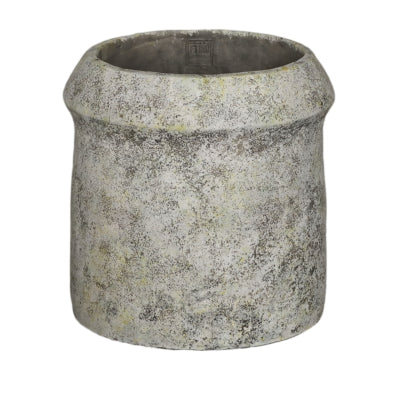 Ptmd bloempot nimma l cement grijs 30 cm | 2 stuks