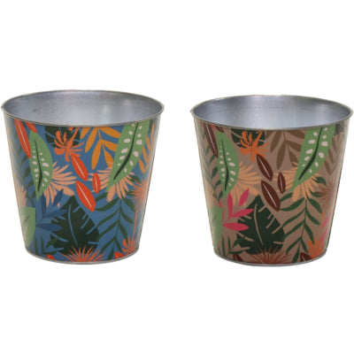Bloempot bob jungle l 15 cm 2 assorti | 12 stuks