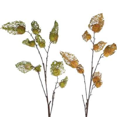 Kunsttak physalis zijde 125 cm 2 assorti | 8 stuks