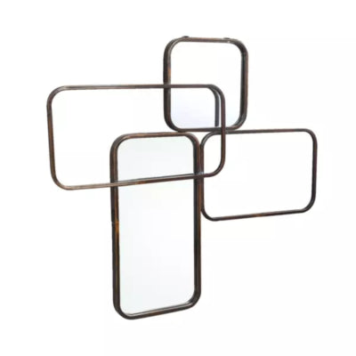Ptmd spiegel feron ijzeren frame rechthoeken 84 cm | 2 stuks