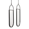 Housevitamin wandspiegel metaal zwart 60 cm set van 2 | 6 stuks