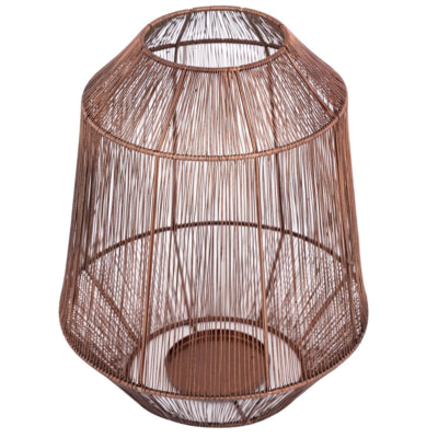 Ptmd windlicht justy s koperkleurig 27 cm | 4 stuks