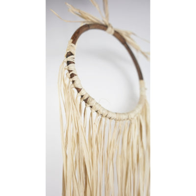 Wanddecoratie raffia rattan cirkel 70 cm | 18 stuks