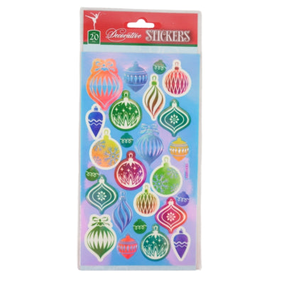 Stickers kerstballen 20 stuks | 48 stuks