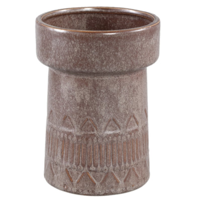 Ptmd bloempot rail hoog l donkerbruin 19 cm | 8 stuks