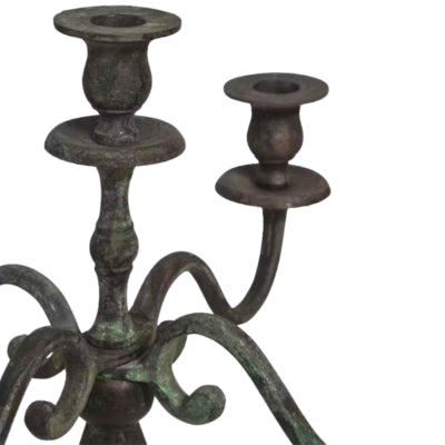 Kandelaar classic aluminium antiek look 78 cm | 4 stuks