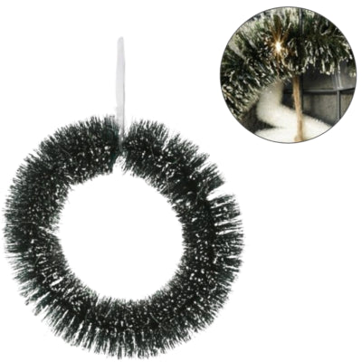 Kerstkrans led op batterij snow 40 cm | 10 stuks