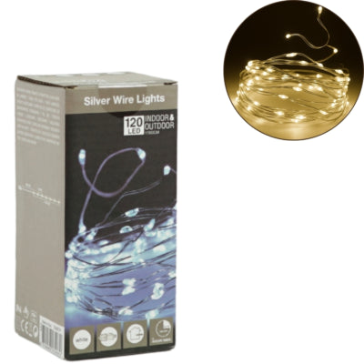 Lichtketting 120 led eu-stekker wit 12 meter | 15 stuks