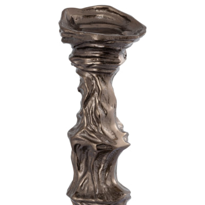 Ptmd kandelaar fleure aluminium bronskleurig m 77 cm | 2 stuks