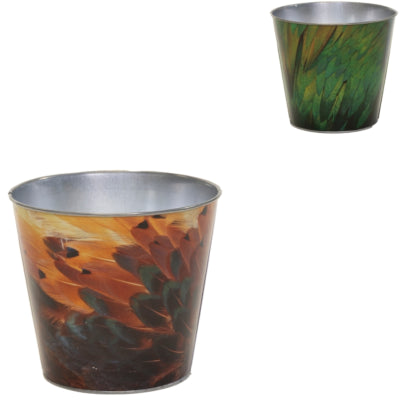 Bloempot bob feather m 13 cm 2 assorti | 24 stuks