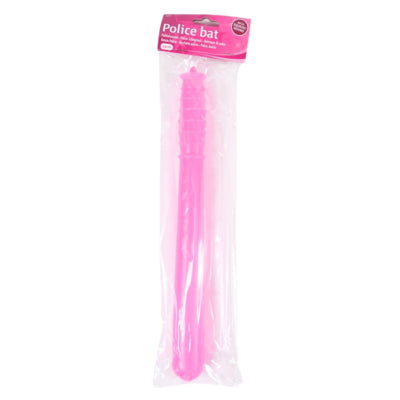 Politie knuppel met piepend geluid roze 34 cm | 12 stuks