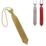 Stropdas kralen metallic 32 cm 3 assorti | 36 stuks - afbeelding 1