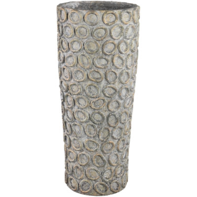 Ptmd cementpot met cirkels ginte xl 70 cm | 2 stuks