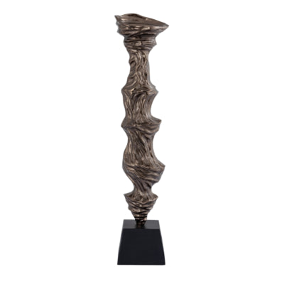 Ptmd kandelaar fleure aluminium bronskleurig m 77 cm | 2 stuks