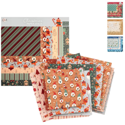 Craft universe knutselpapier feestdagen 24 vellen 4 assorti | 24 stuks