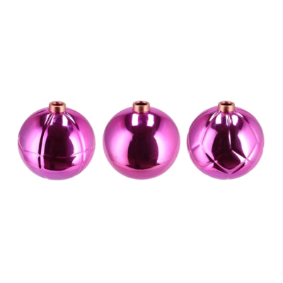 Daan kromhout vaas christmasball fuchsia 14 cm 3 assorti | 6 stuks