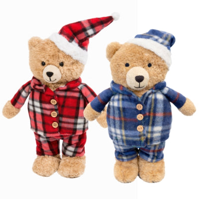 Decoratie teddybeer 30 cm 4 assorti | 16 stuks