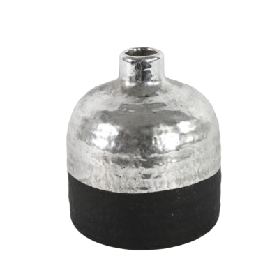 Countryfield vaas terri s zwart zilverkleurig 13 cm | 12 stuks