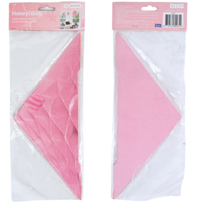 Folat honeycomb diamant roze 30 cm | 24 stuks