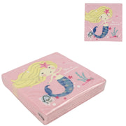 Amscan servetten be a mermaid 25 x 25 cm 3-laags roze 20 stuks | 24 stuks - afbeelding 1