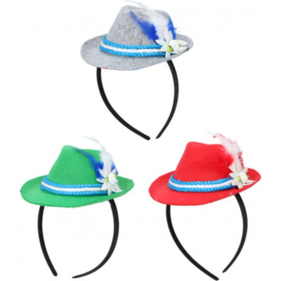 Hoofdband oktoberfest 18 cm 3 assorti | 24 stuks