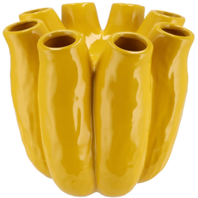 Daan kromhout vaas luna tube geel 30 cm | 2 stuks