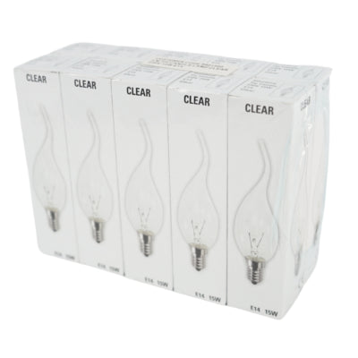 Gloeilamp candle transparant e14 230v 15w | 100 stuks