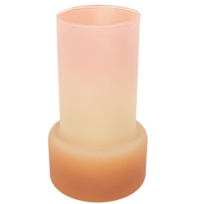 Vaas shae mat bruin zalmroze 17 cm | 24 stuks