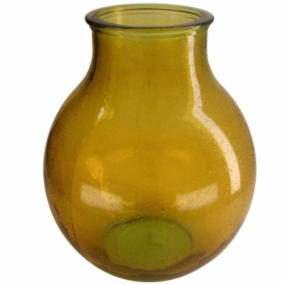 Vaas glas okergeel 36 cm | 2 stuks