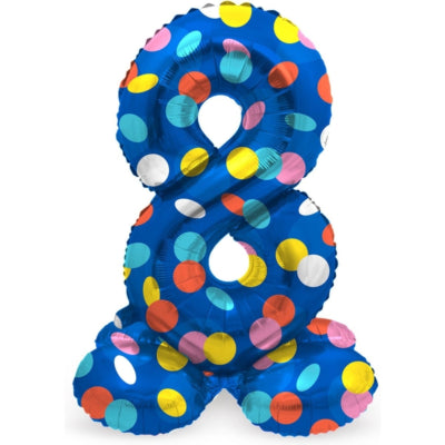 Folat folieballon staand 8 dots 41 cm | 20 stuks