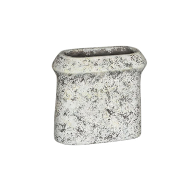 Ptmd bloempot nimma ovaal s cement grijs 20 cm | 8 stuks