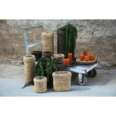 Ptmd bloempot ricci l zwart 55 cm | 2 stuks