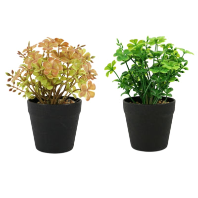 Kunstplant klaver in pot 18 cm 2 assorti | 12 stuks