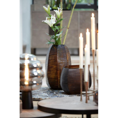 Light living vaas maeva bruin 35 cm | 2 stuks