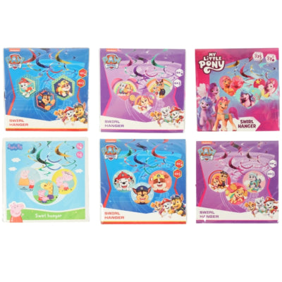Spiraal hanger 40 cm 6 assorti set van 6 | 24 stuks