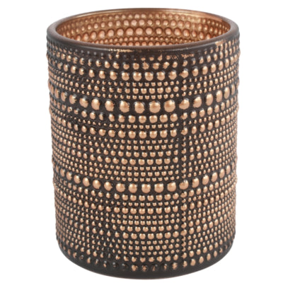 Countryfield theelichthouder nelle l zwart bronskleurig 12,5 cm | 12 stuks