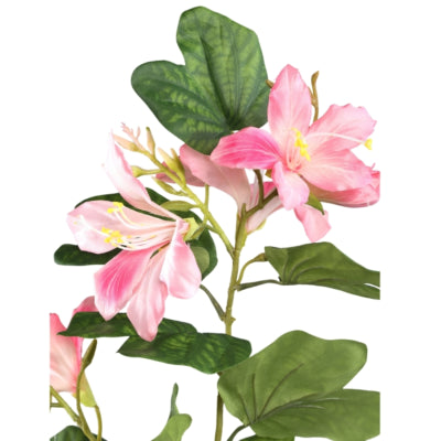 Ptmd kunstbloem bauhinia roze 85 cm | 6 stuks