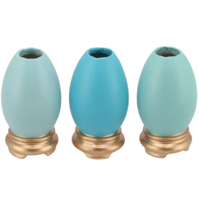 Daan kromhout paasdecoratie paasei blauw 15 cm 3 assorti | 6 stuks