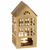 J-line kaarsenhouder huis goudkleurig 32 cm | 3 stuks
