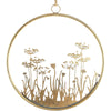 Wanddecoratie flowers ring metaal goudkleurig 41 cm | 12 stuks