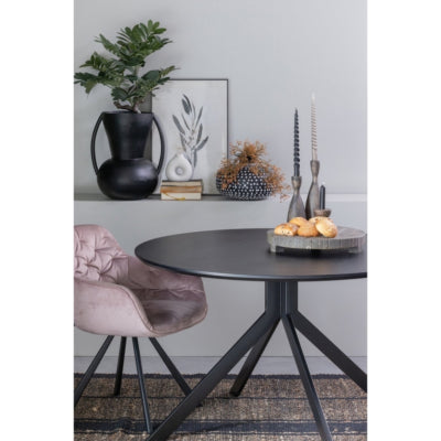 Woood vaas siep metaal zwart 43 cm | 2 stuks