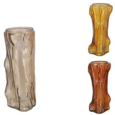 Daan kromhout vaas tree bruin 14 cm 3 assorti | 12 stuks