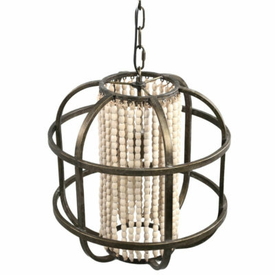 Ptmd hanglamp july metaal hout 46 cm | 2 stuks