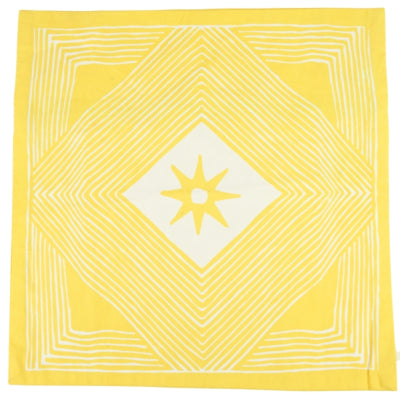 Fair trade kussenhoes tribal geel 45 x 45 cm | 12 stuks