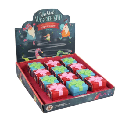 Speelgoed opwindbaar cadeautje wichtel wonderland 3,6 cm 2 assorti | 24 stuks