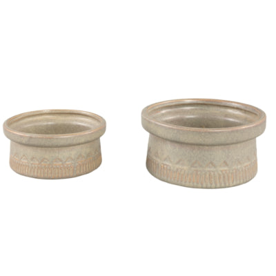Ptmd bloempot rail laag s lichtbruin 16 cm | 12 stuks