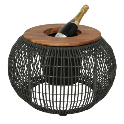 (r) bijzettafel met vak seville grijs 58 cm | 2 stuks