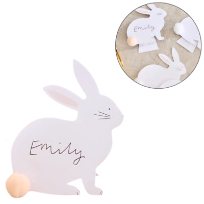 Ginger ray naamkaartjes bunny pompoms set van 6 | 20 stuks